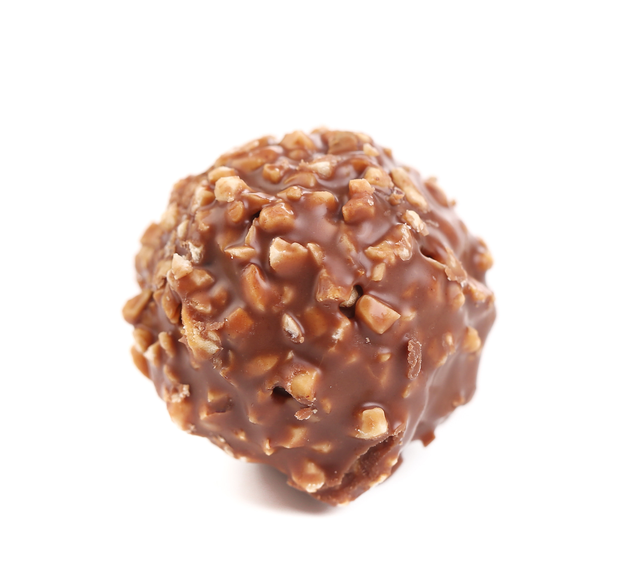 Sweet chocolate ball filled with hazelnuts.