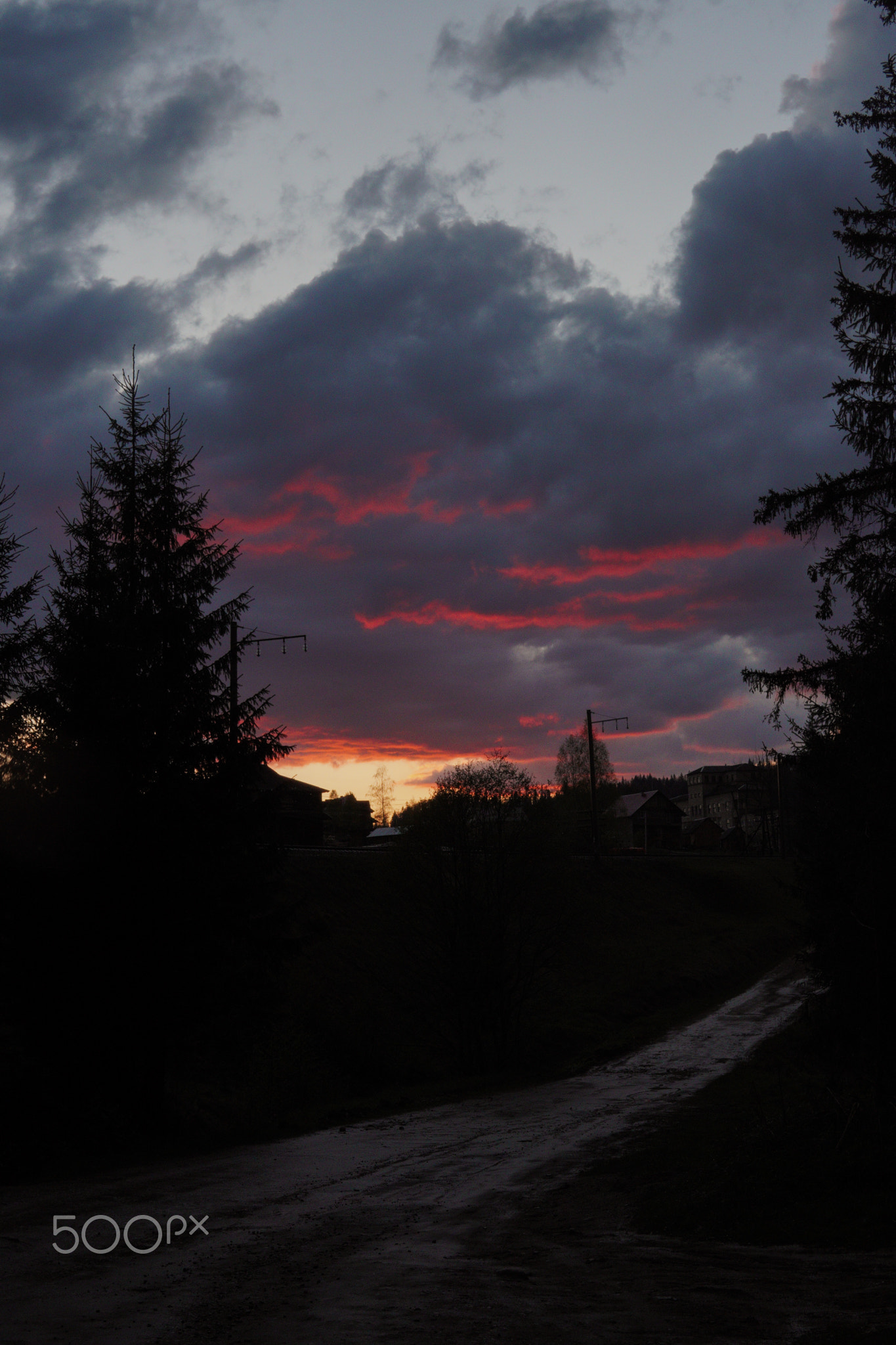 sunrise in the carpathian mountains