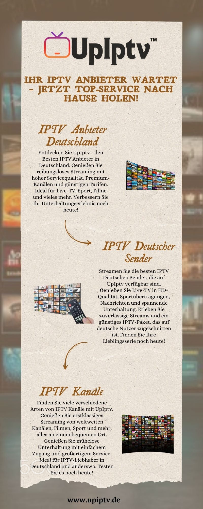 IPTV Kanäle von UpIptv – Beste Auswahl an Sendern für Streaming