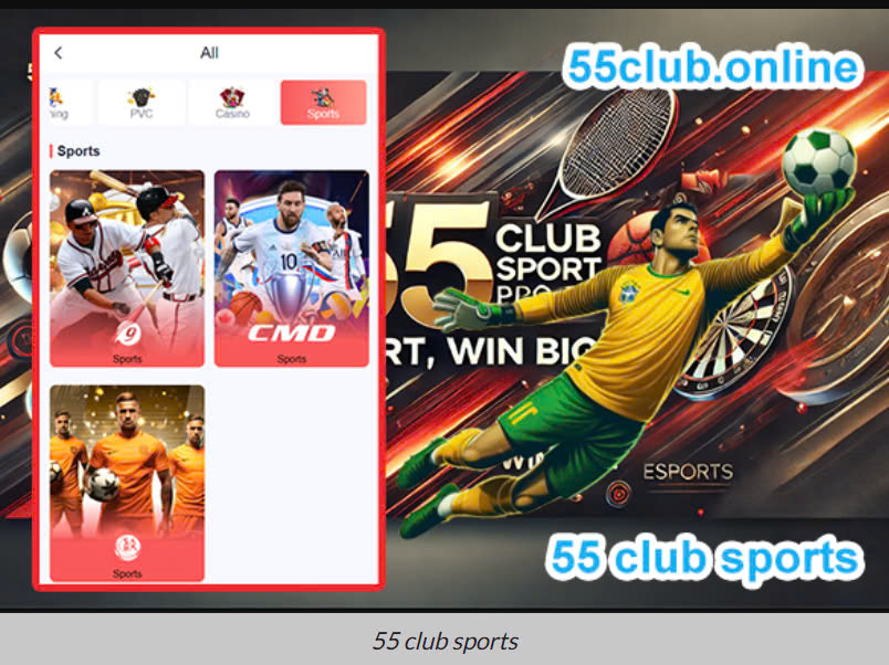 55 Club Sports–place bet on your favorite teams, players