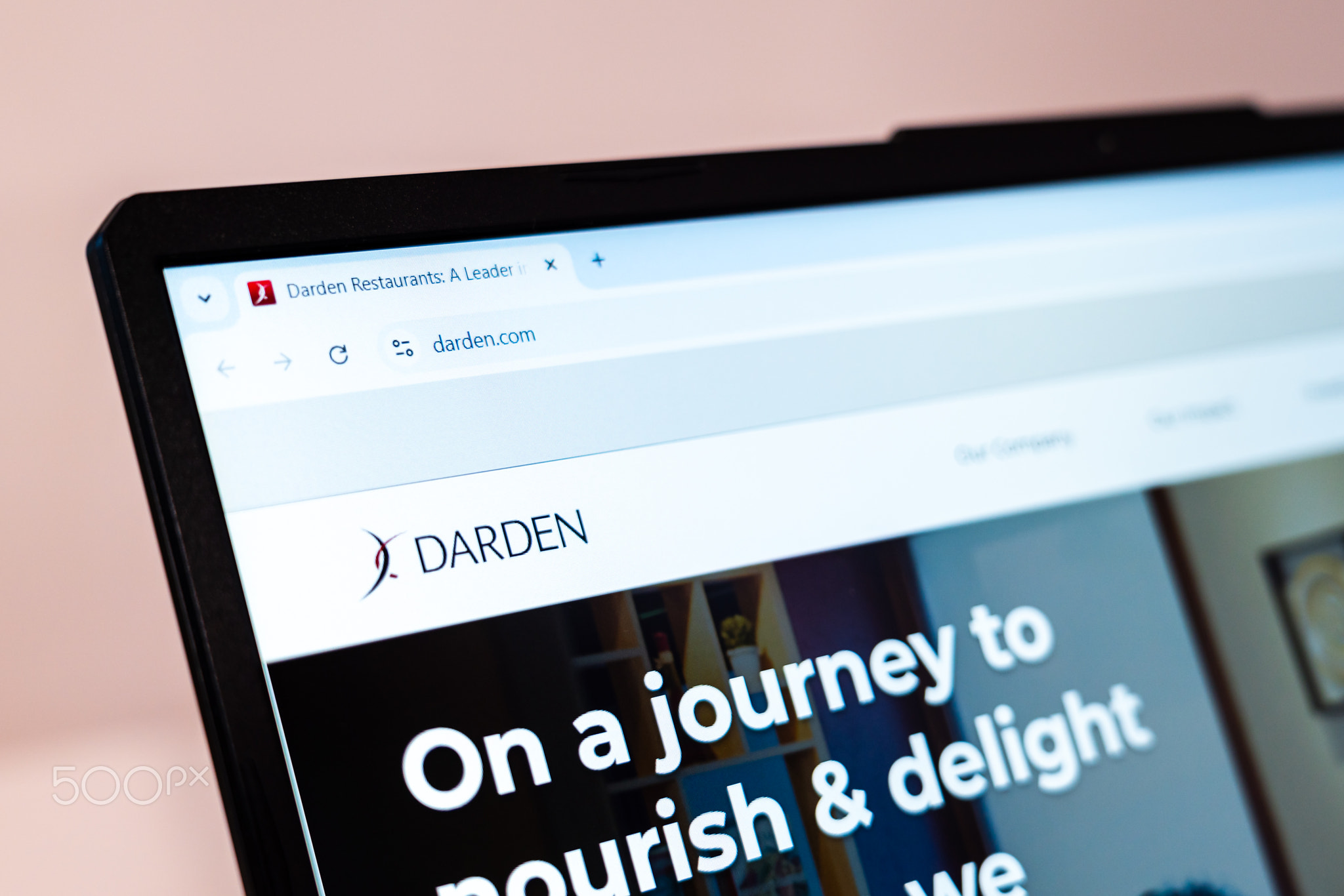 New York, USA - January 01, 2025: Darden Restaurants website displayed