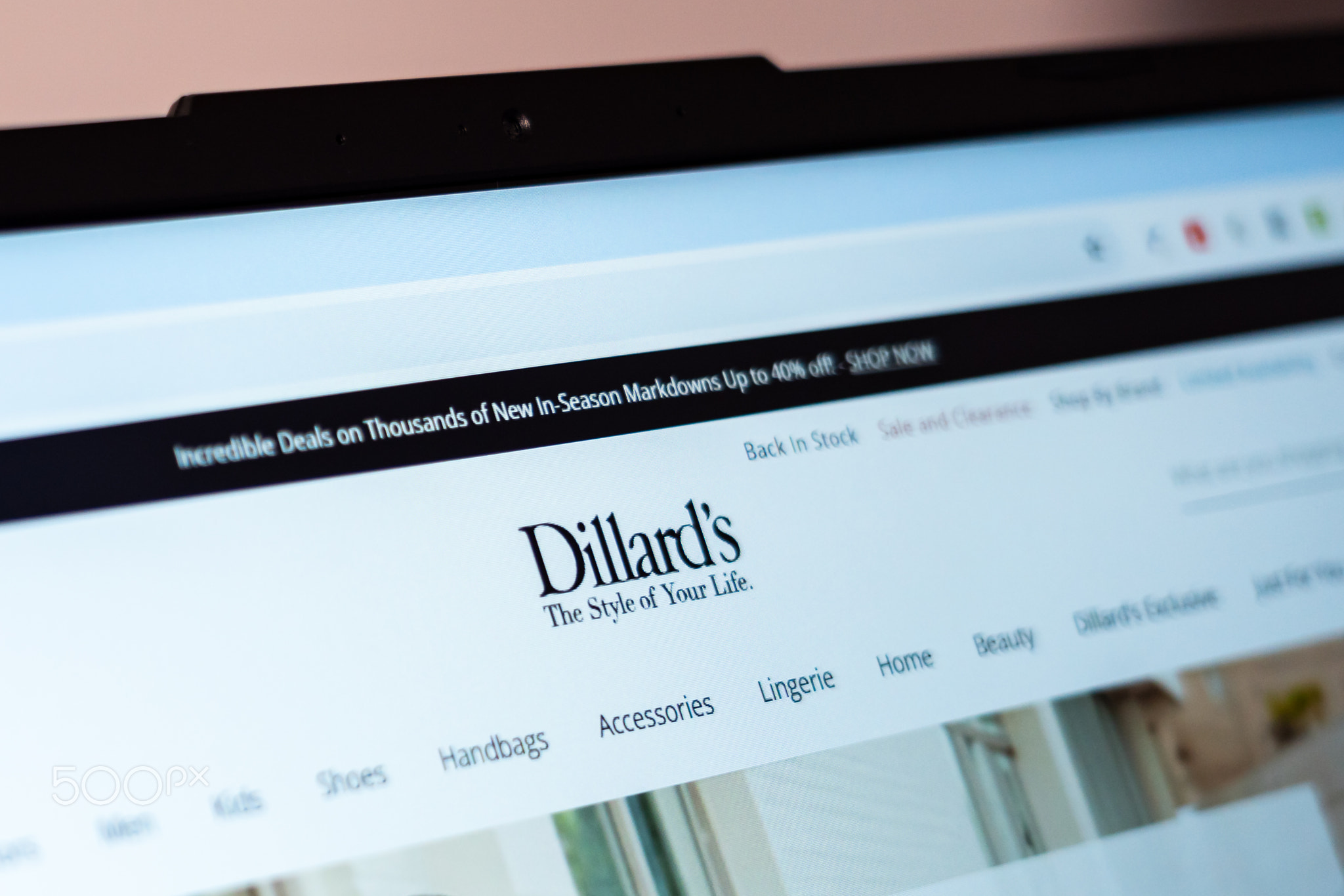New York, USA - January 01, 2025: Dillards website displayed on