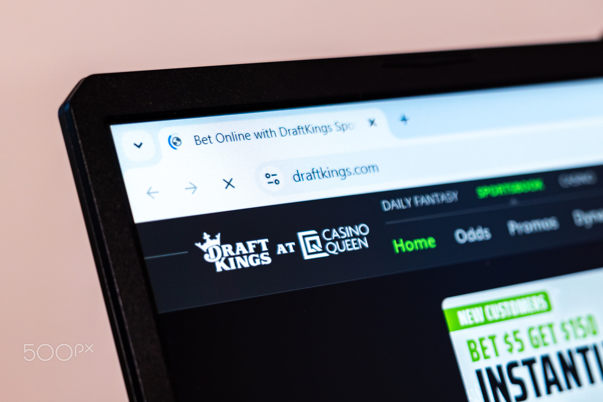 New York, USA - January 01, 2025: DraftKings website displayed on