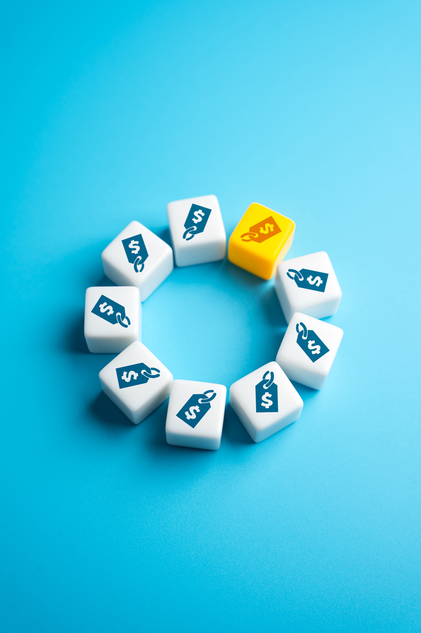 The yellow price tag stands out from the rest. Marketing technologies, advertising, outreach and cus