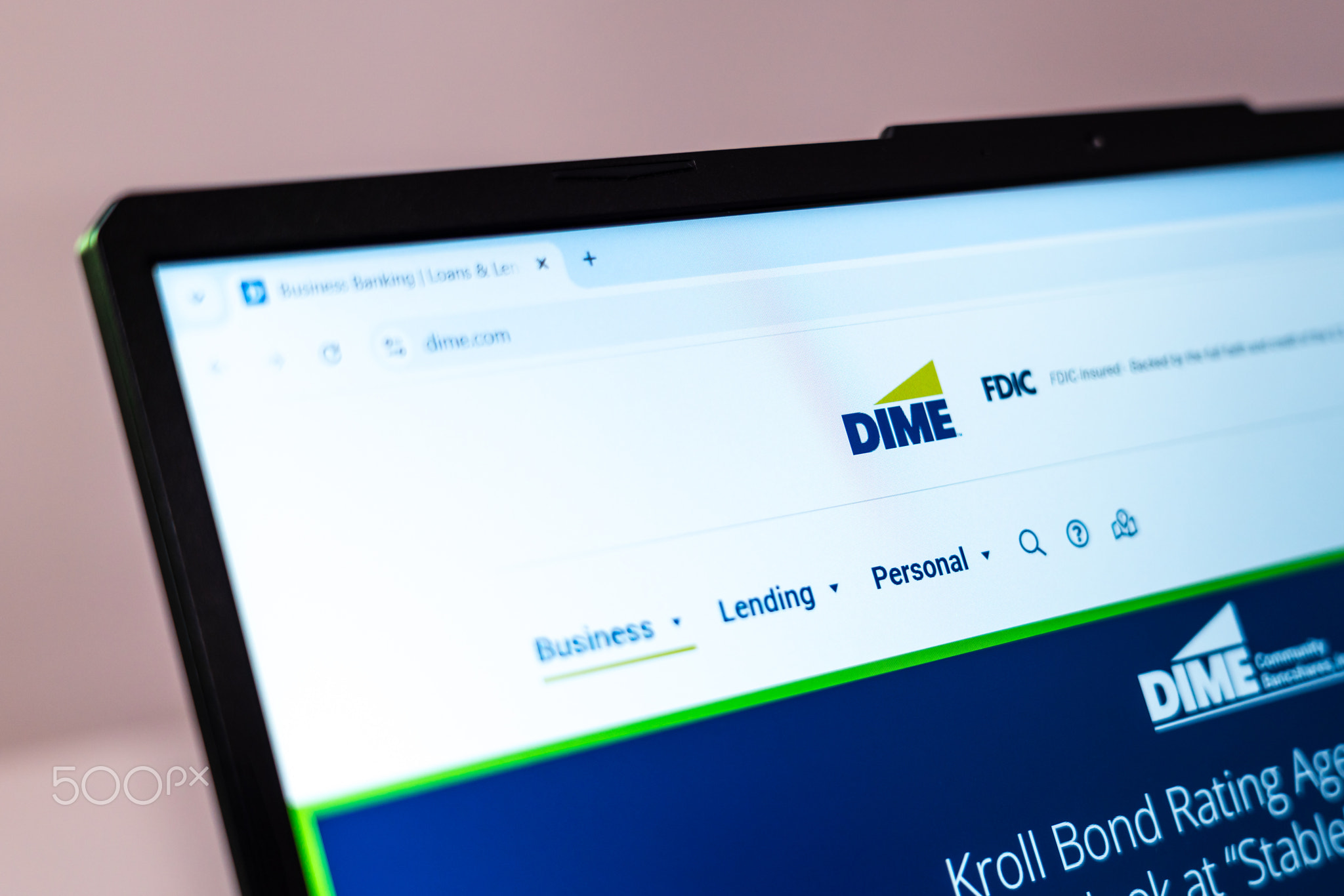 New York, USA - January 01, 2025: Dime Community Bank website homepage