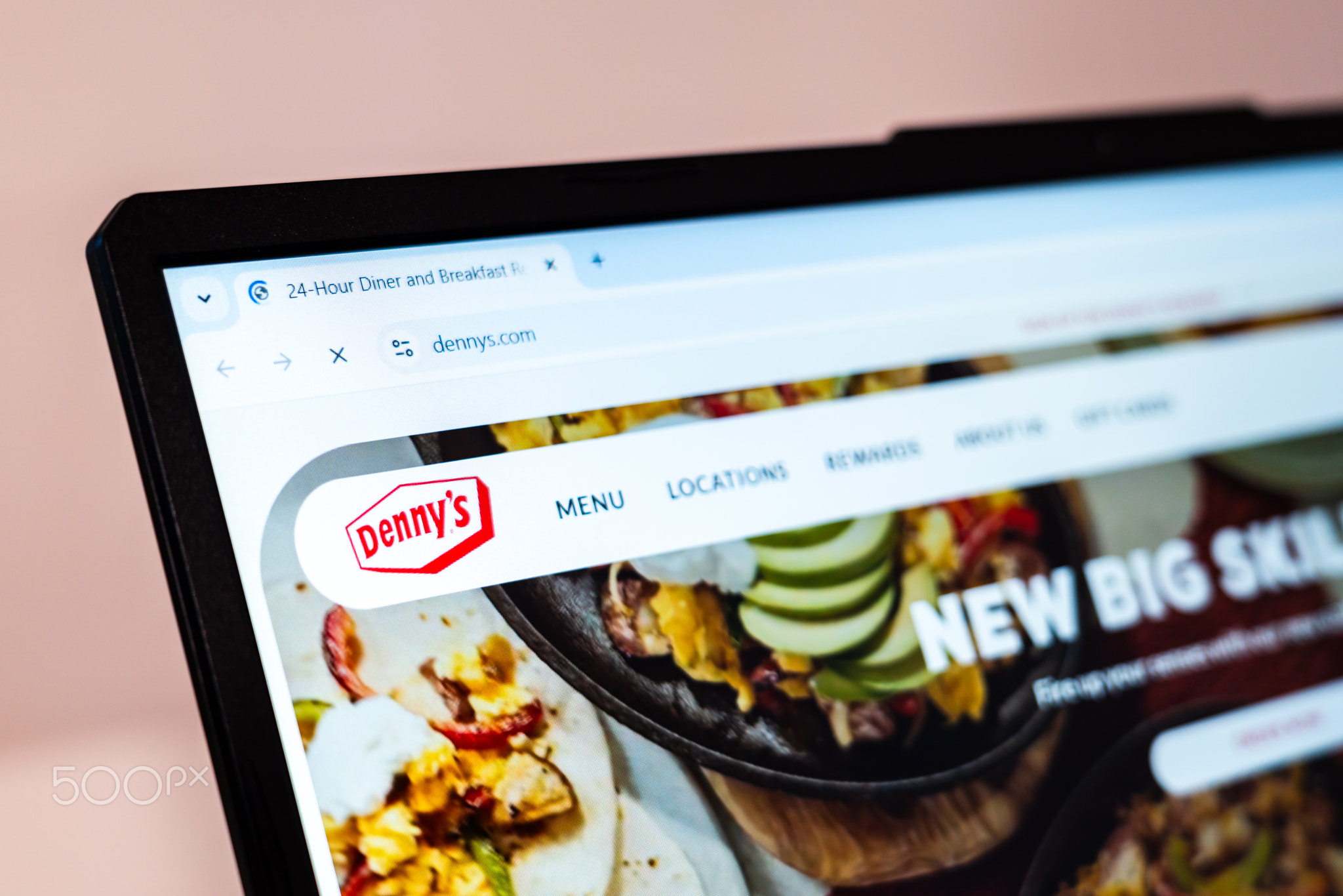 New York, USA - January 01, 2025: Dennys restaurant website displayed