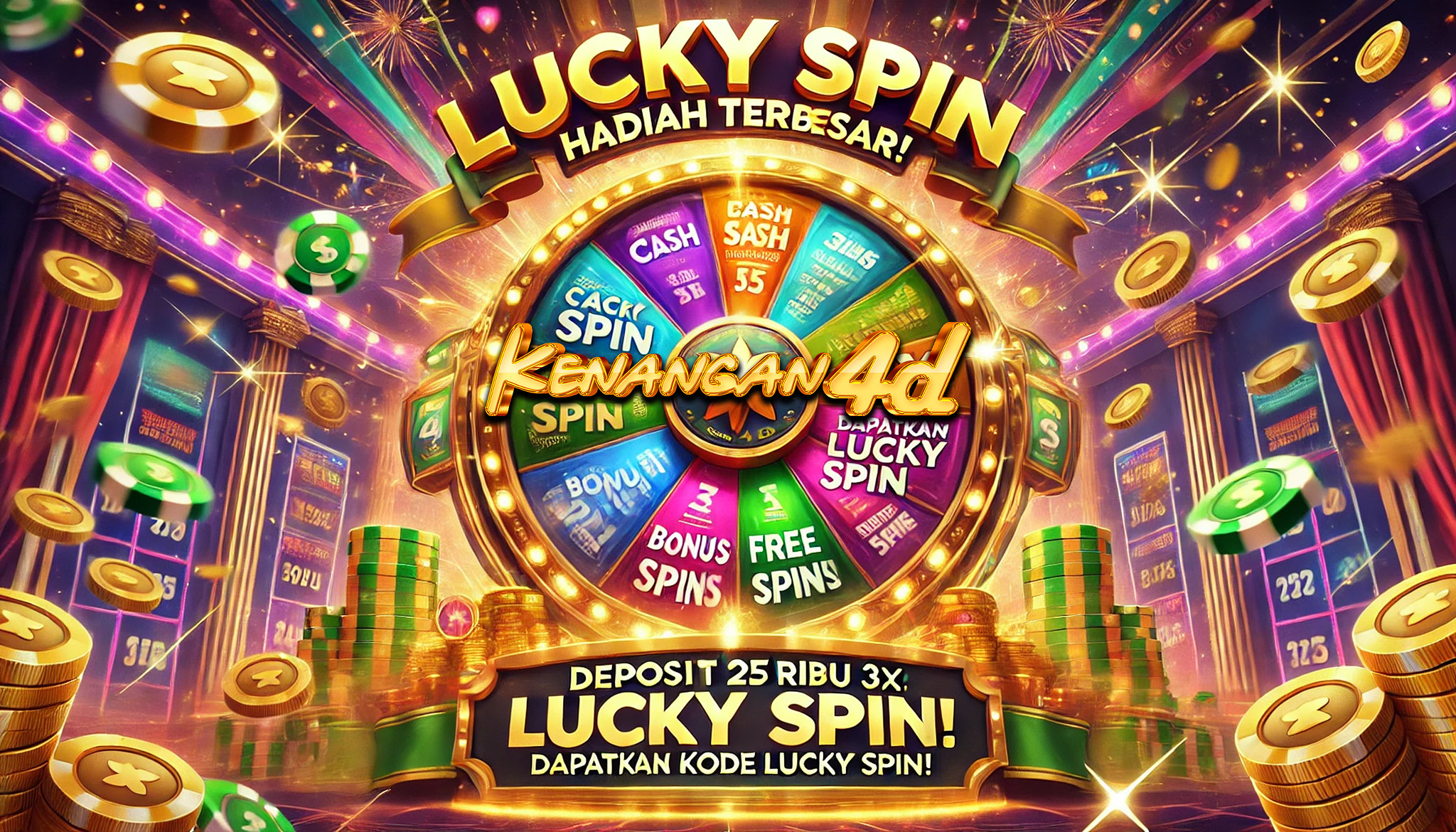 Lucky Spin Hadiah Terbesar di Kenangan4D: Deposit 25 Ribu 3x, Dapat Kode Lucky Spin!