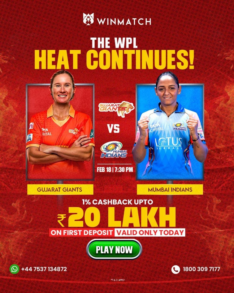 Gujarat Giants vs Mumbai Indians – Your Chance to Win at Winmatch365!