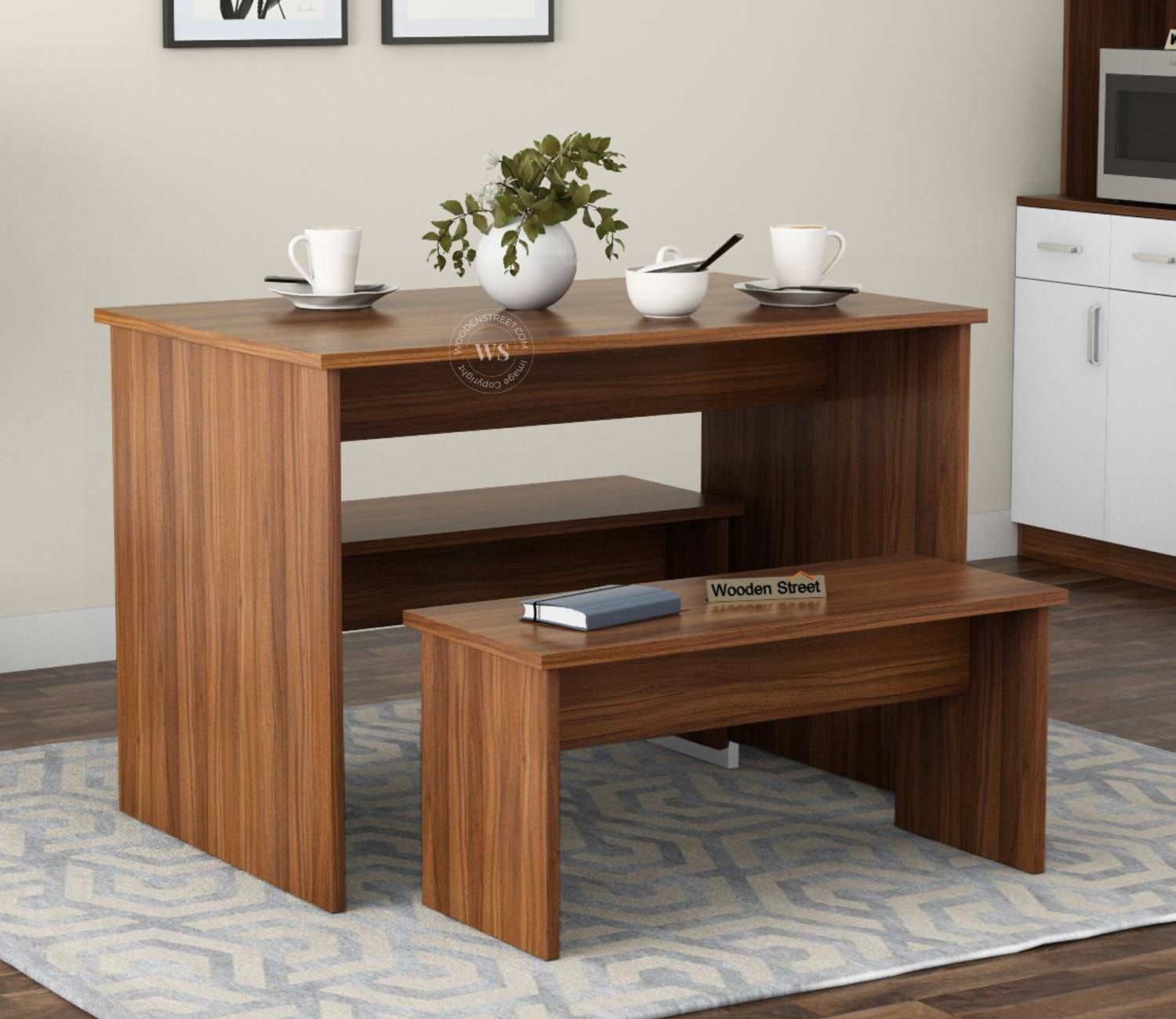 Wrap 4 Seater Dining Set - Sleek Design, Exotic Teak Finish