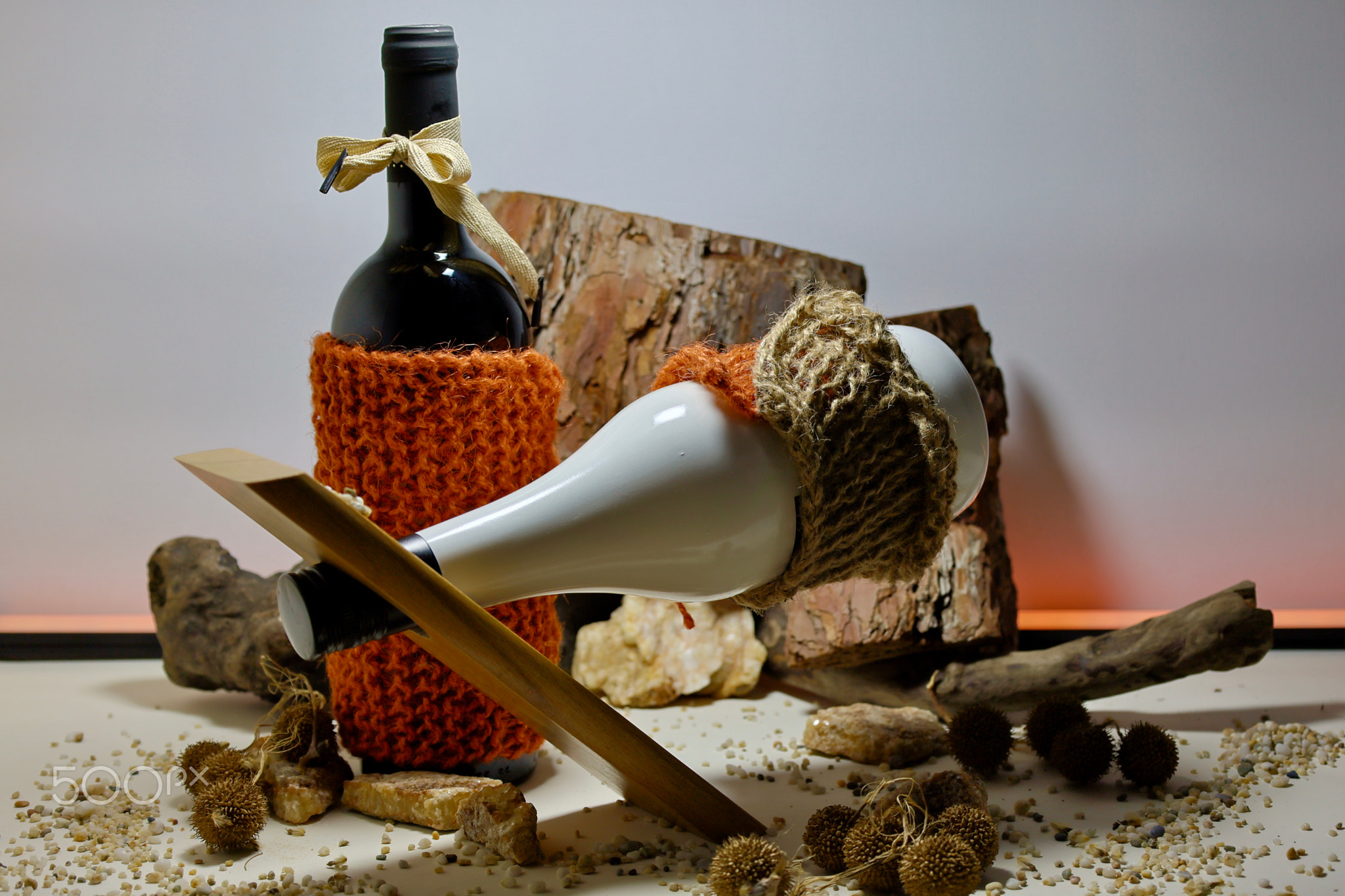 Wine festive arrangement
