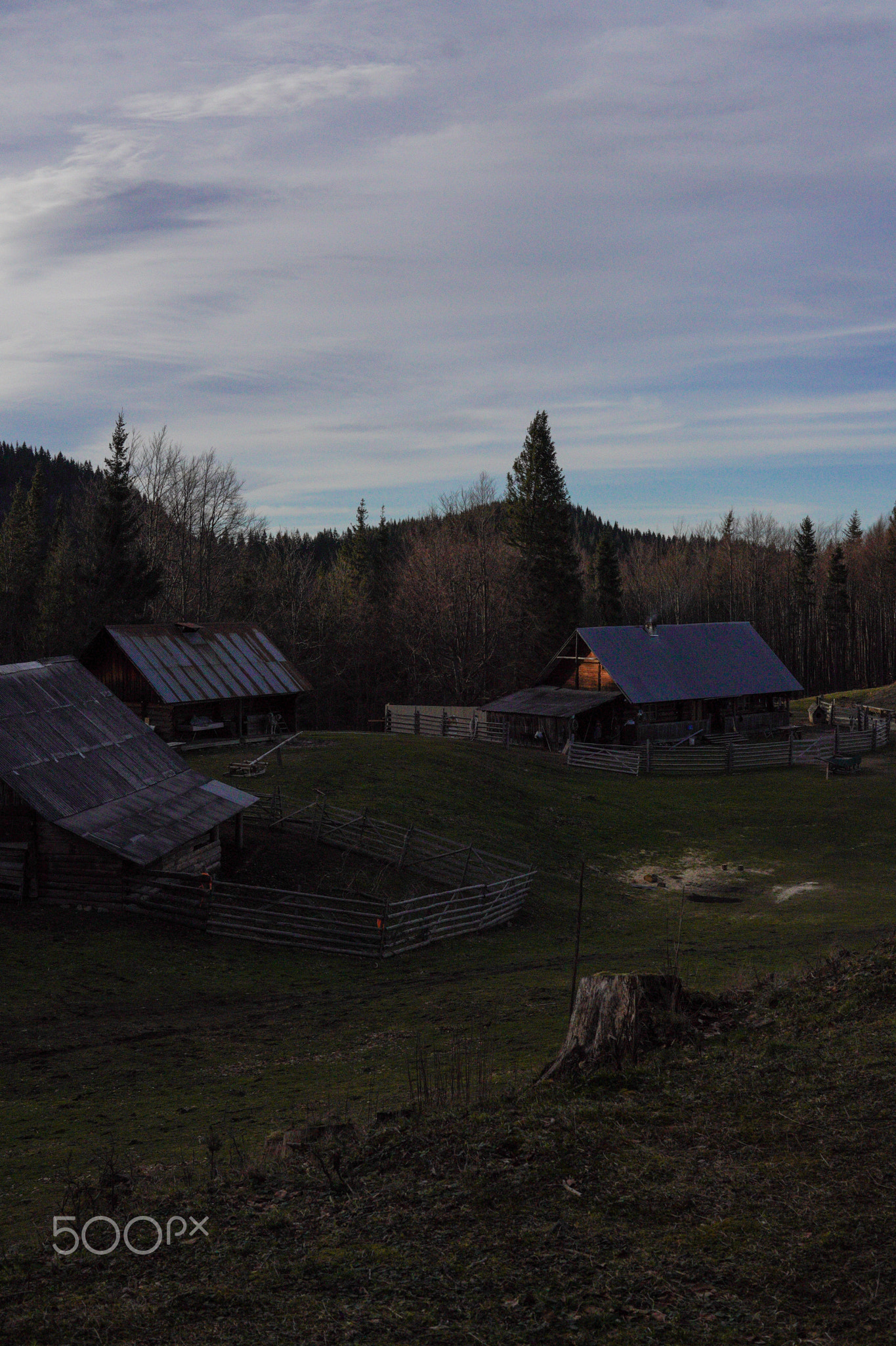 authentic wood house in the mountains