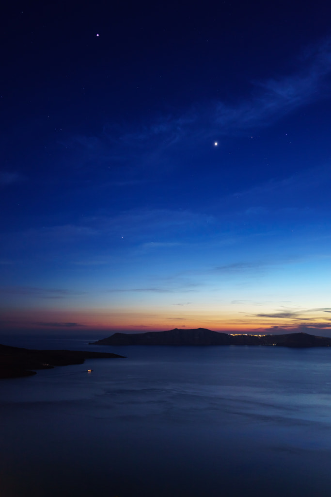 Western Night Sky Over Santorini by Christian Unger / 500px