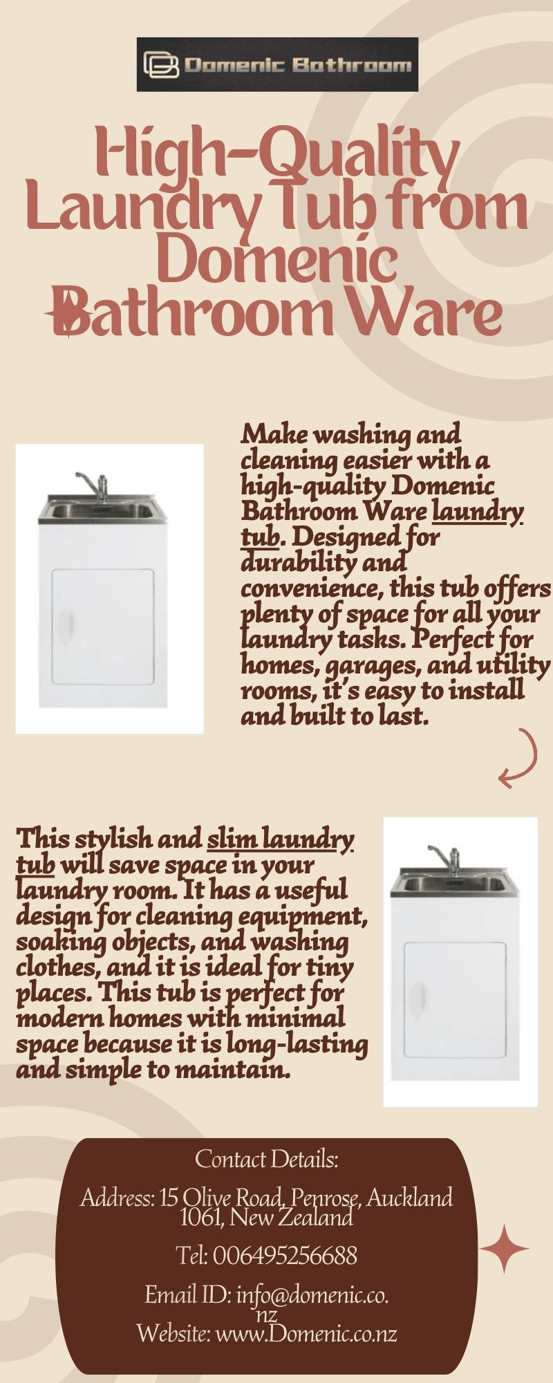 High-Quality Laundry Tub from Domenic Bathroom Ware - 1