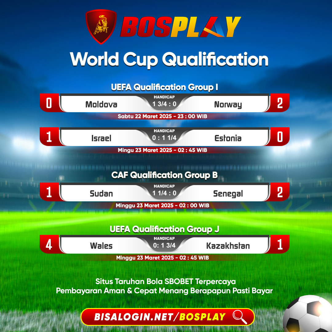BOSPLAY Bandar Taruhan Judi Bola Qualification Fifa World Cup