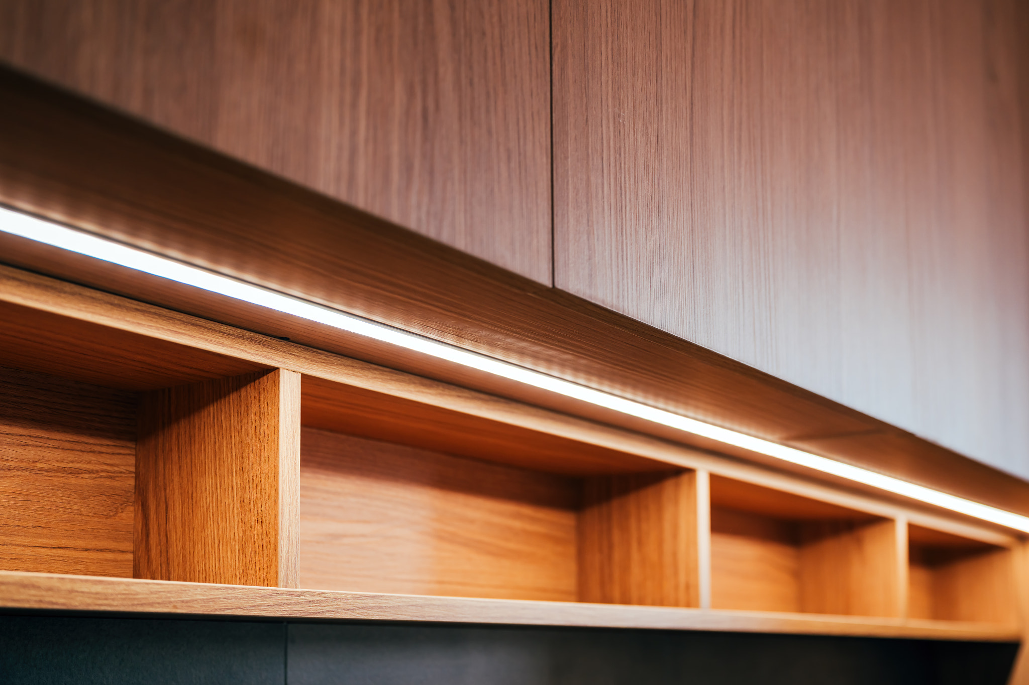 Modern luxury kitchen cabinet fronts made of oak wood veneer