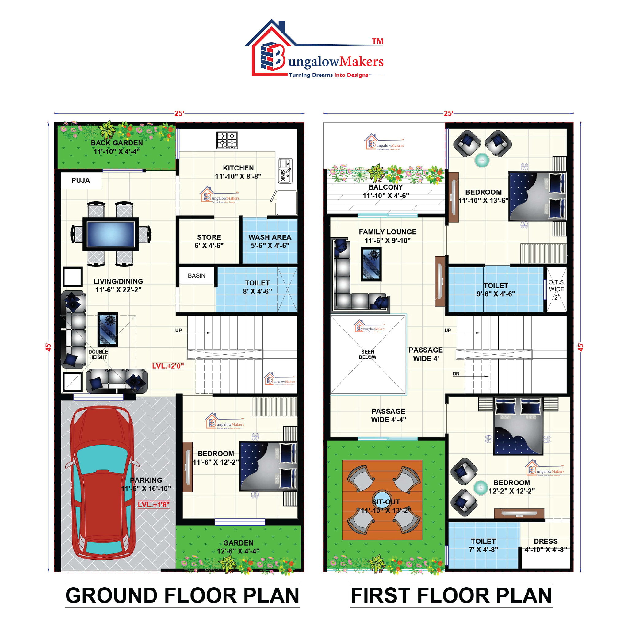 25x45 House Plan | House Plans & Designs