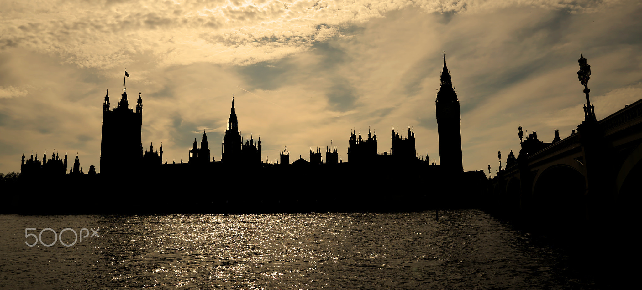 Houses of Parliament in Silhouette