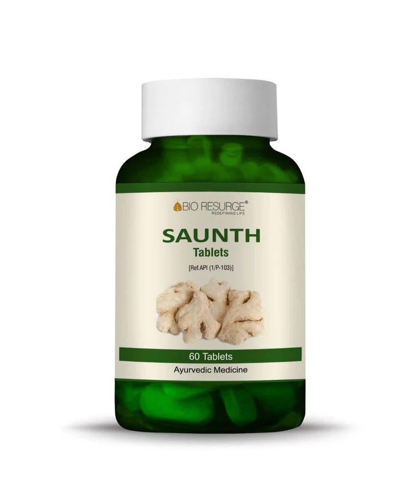 Saunth (Dry Ginger) Tablets – 750mg | Ayurvedic Relief for Digestion, Menstrual Cramps & Metabolism