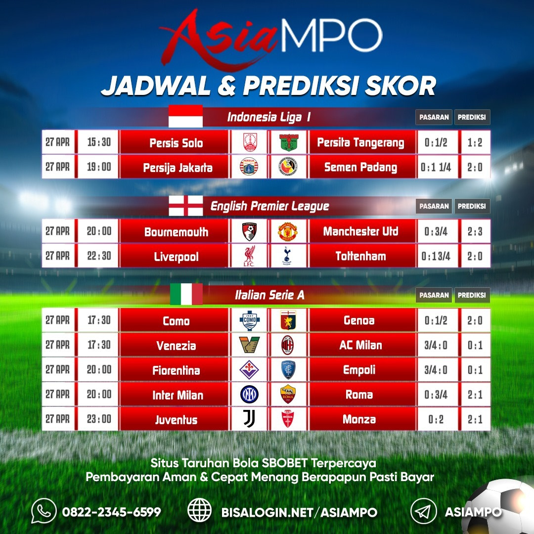 ASIAMPO JADWAL DAN PREDIKSI SKOR TERPERCAYA