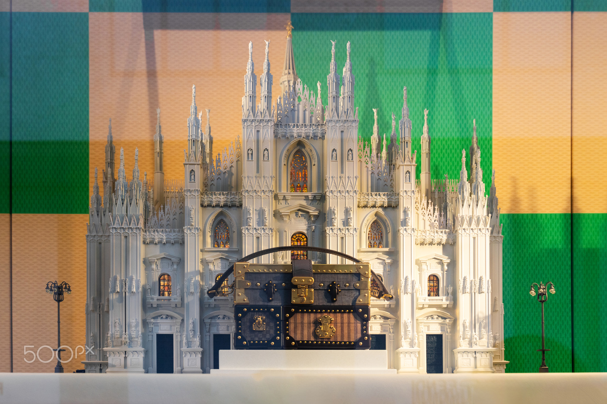 Milan, Italy - April, 08, 2025: Luxury Louis Vuitton handbag displayed