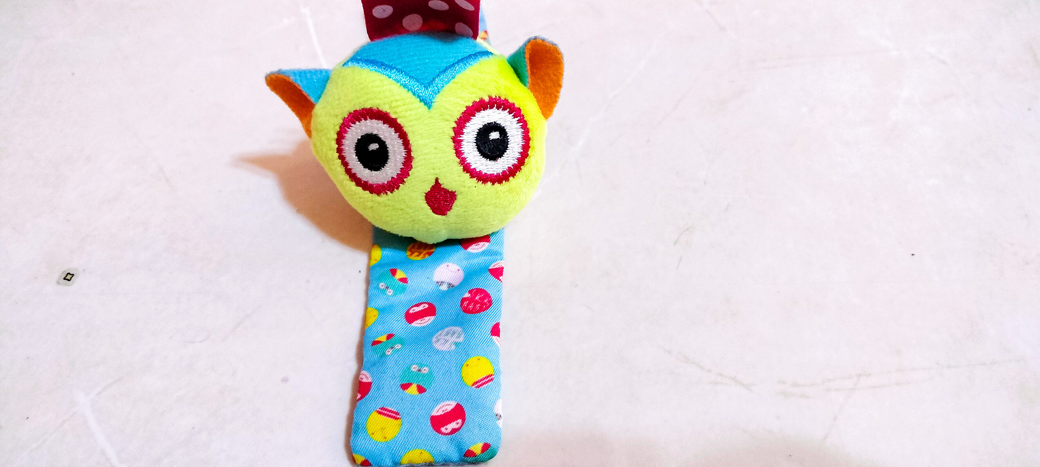 Cute Colorful Owl Doll with Polka Dot Pattern