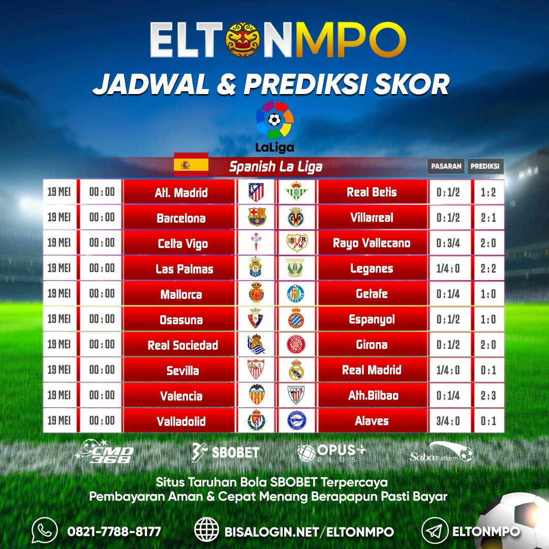 ELTONMPO JADWAL DAN PREDIKSI SKOR PALING AKURAT