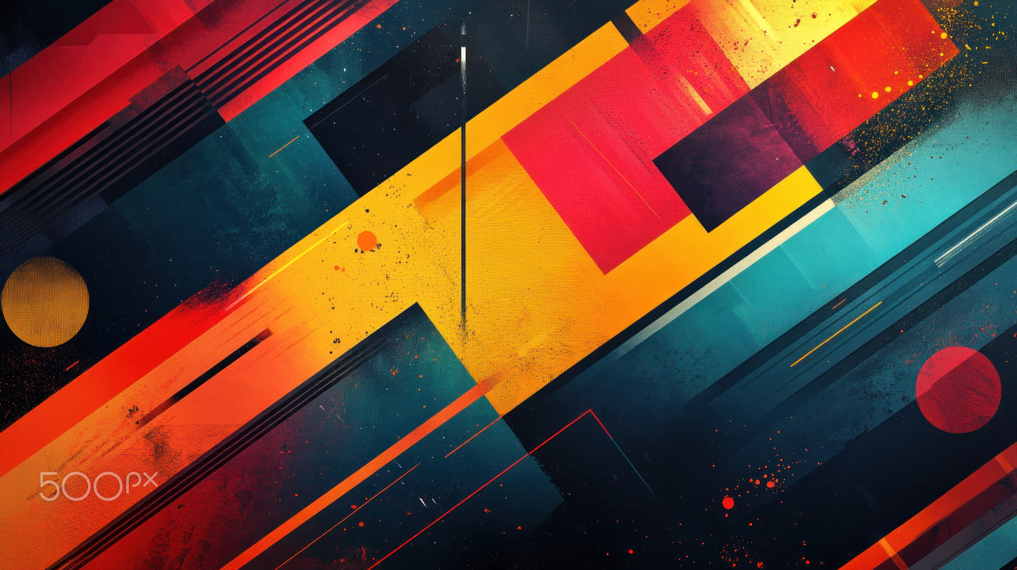 Vibrant abstract geometric shapes
