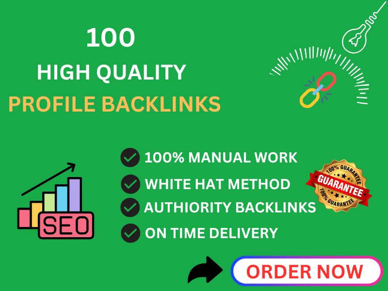 Create 100 High-Quality Profile Backlinks for Powerful SEO for $8