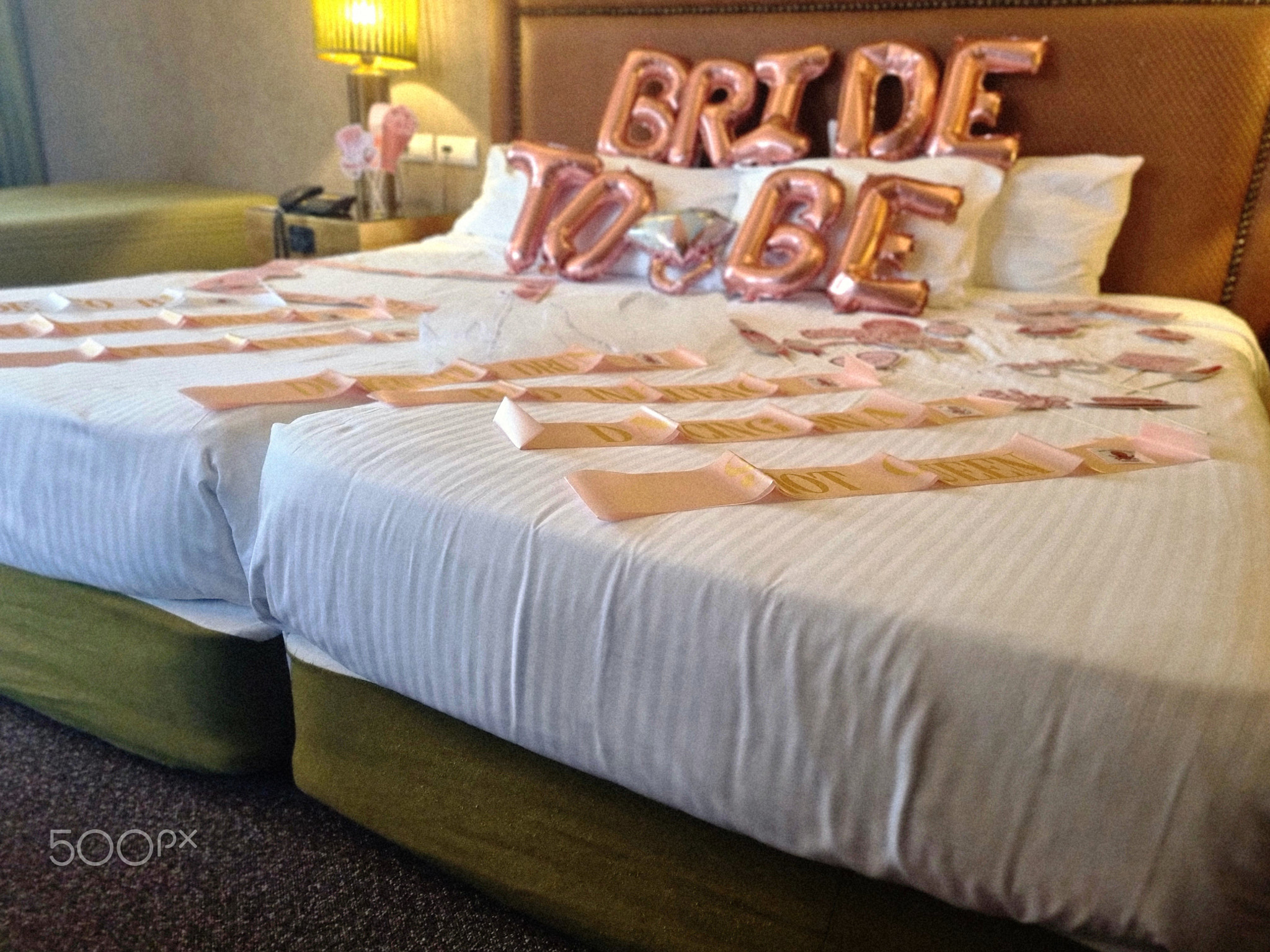 Bachelorette Party Surprise Hotel Room Setup