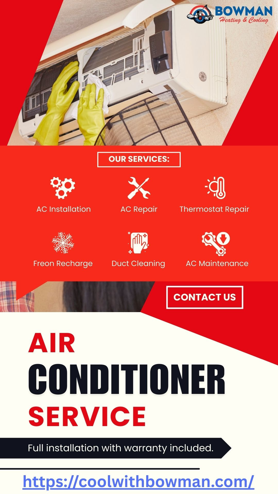 Expert Air Condition Service from Bowman Heating and Cooling