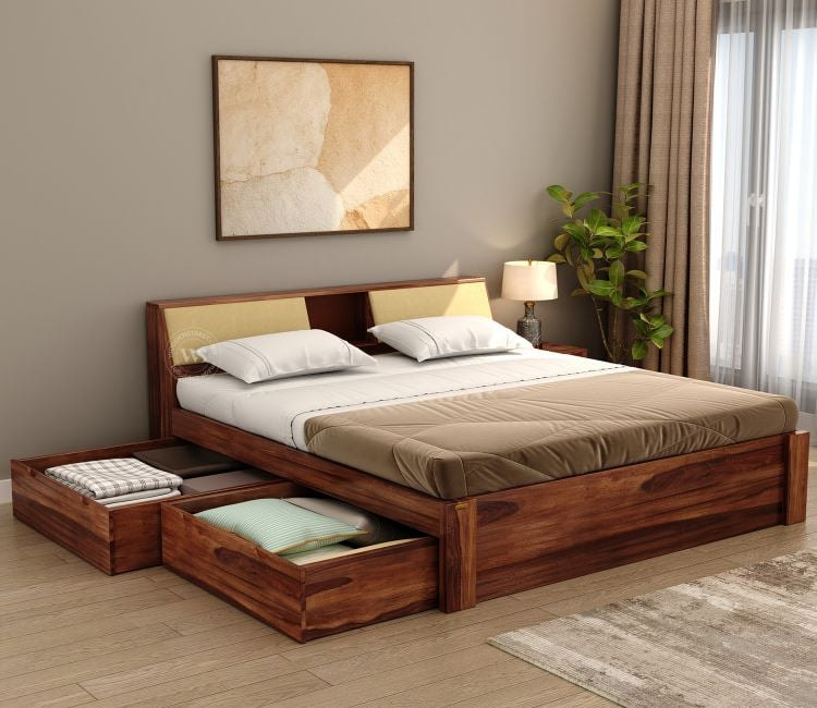 Discover Comfort with a Stylish Queen Size Bed from WoodenStreet