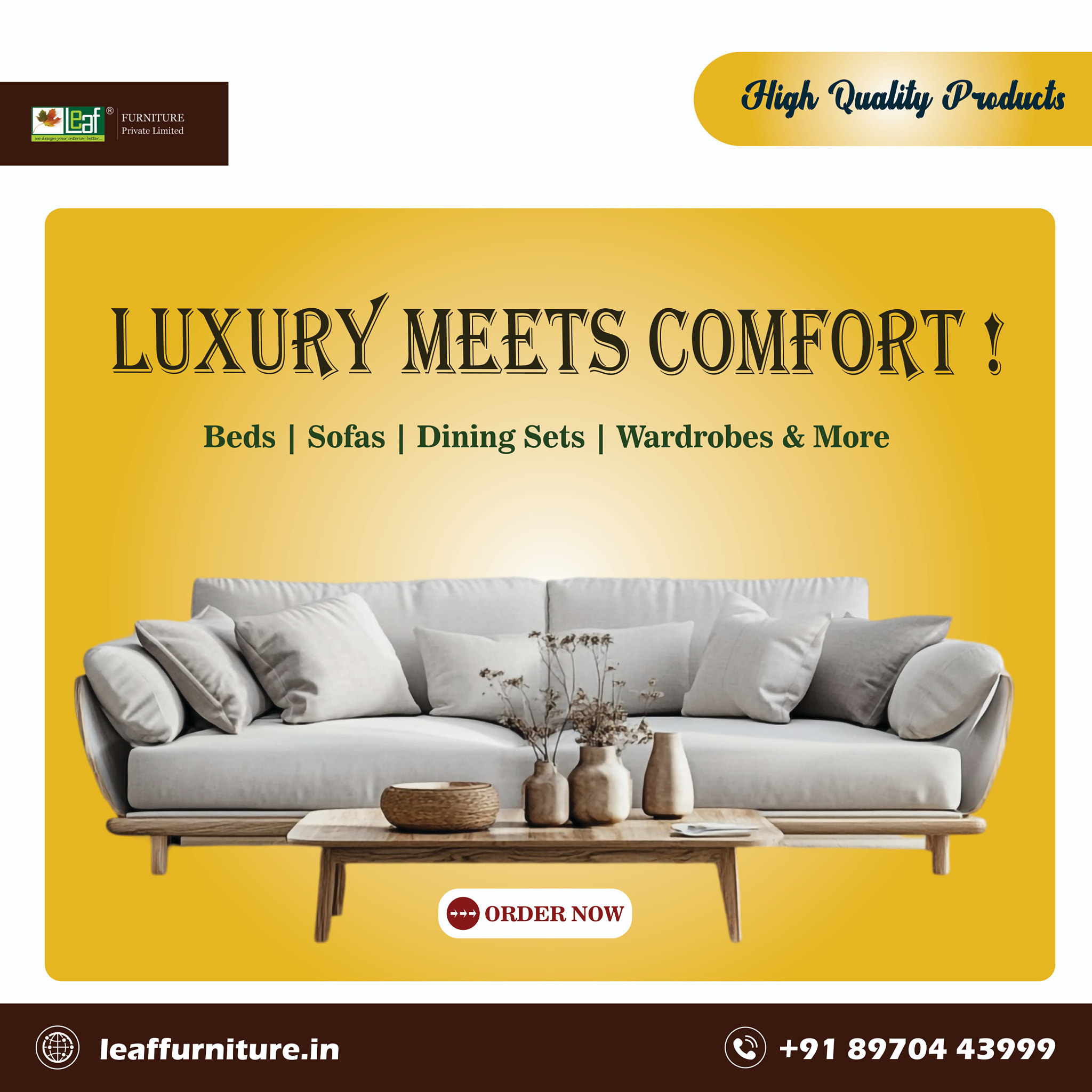 Sofa Manufacturer in Bangalore | Furniture manufacturers in Bangalore |Leaf Furniture