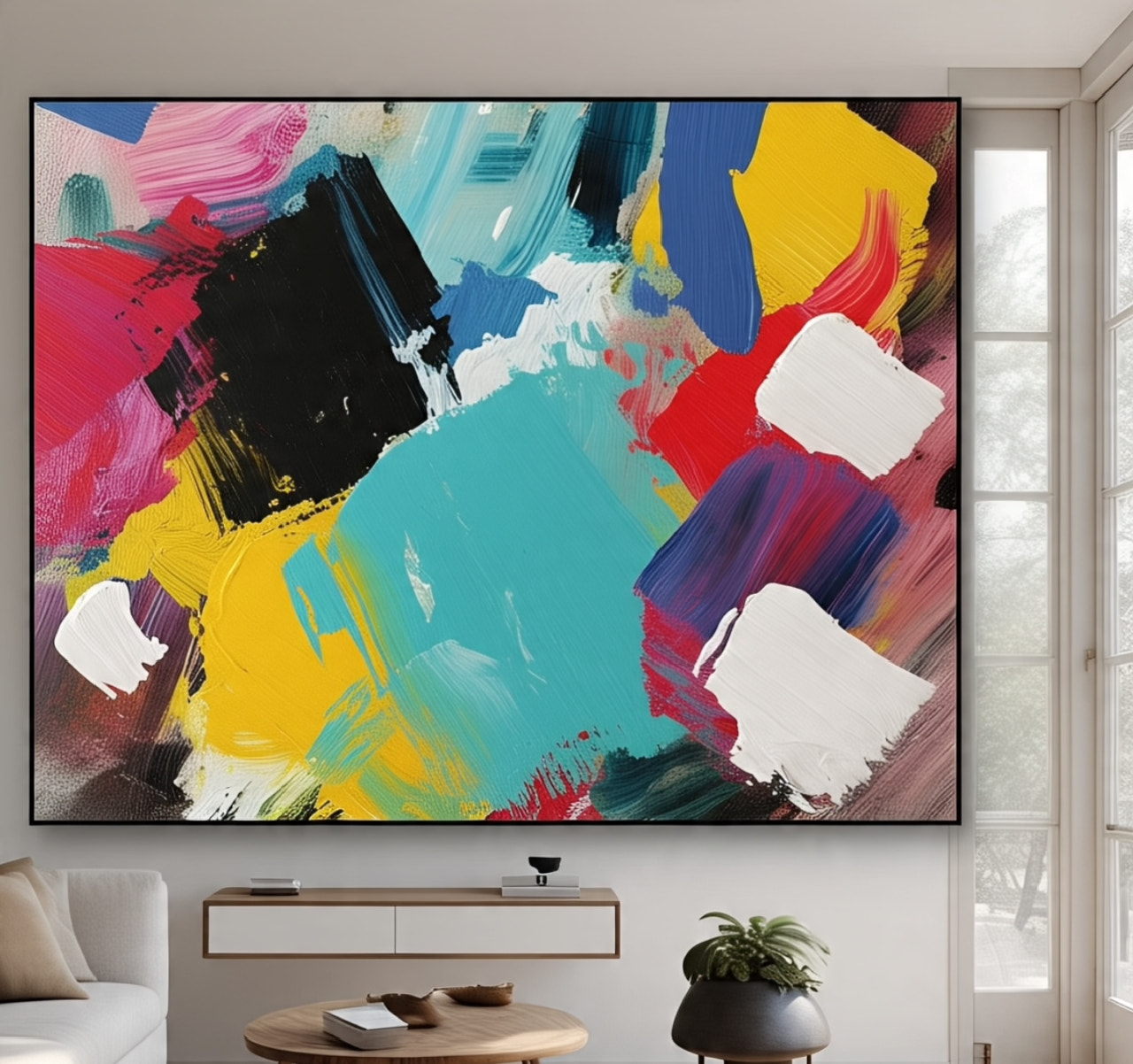 abstract  sofa and window