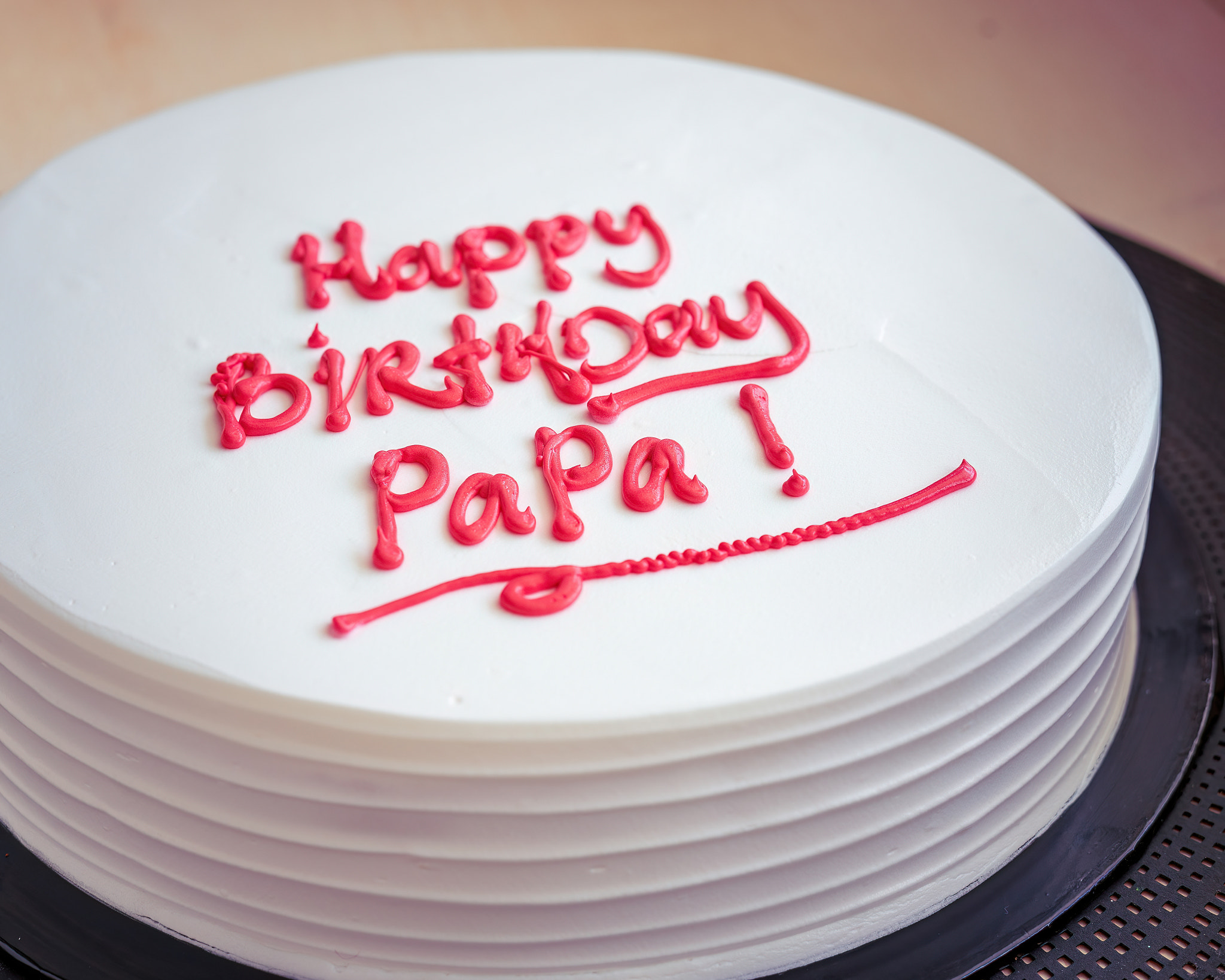 Birthday Cake for Dad written \