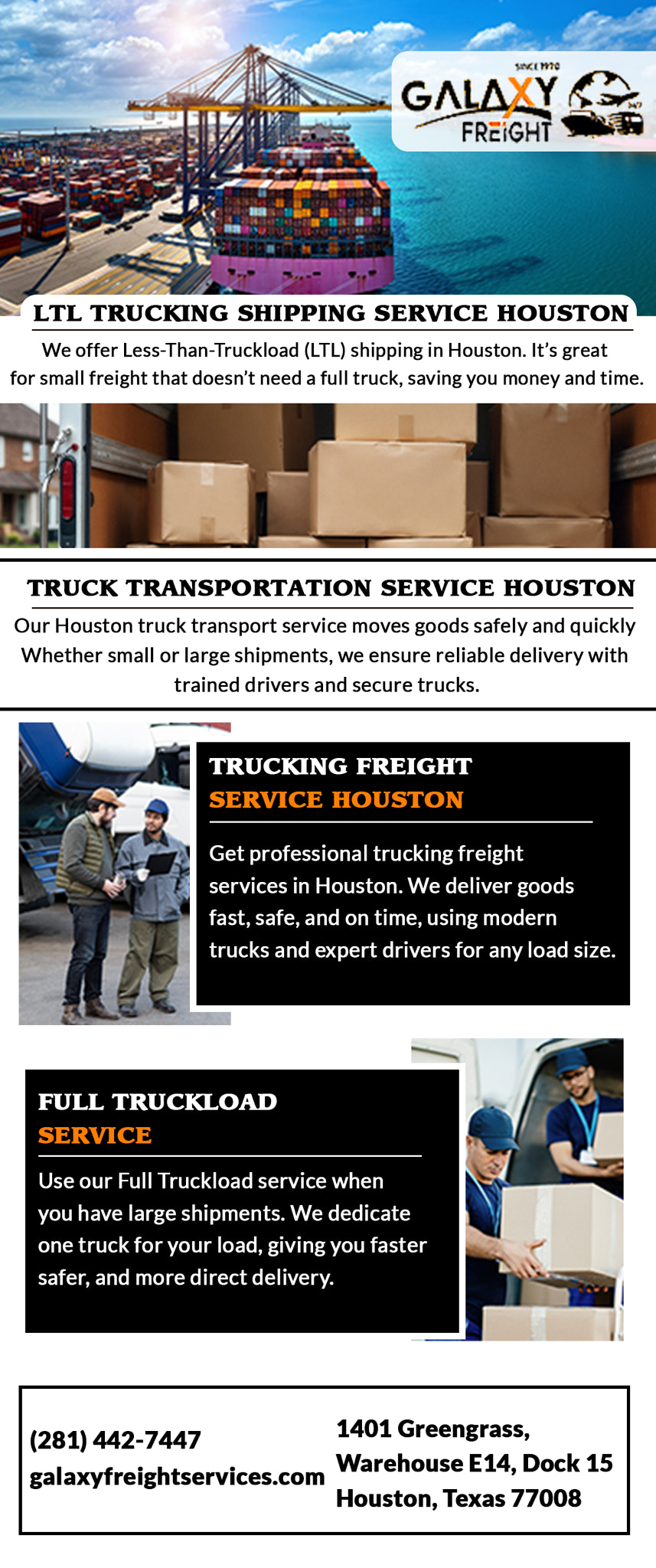 LTL Trucking Shipping Service Houston