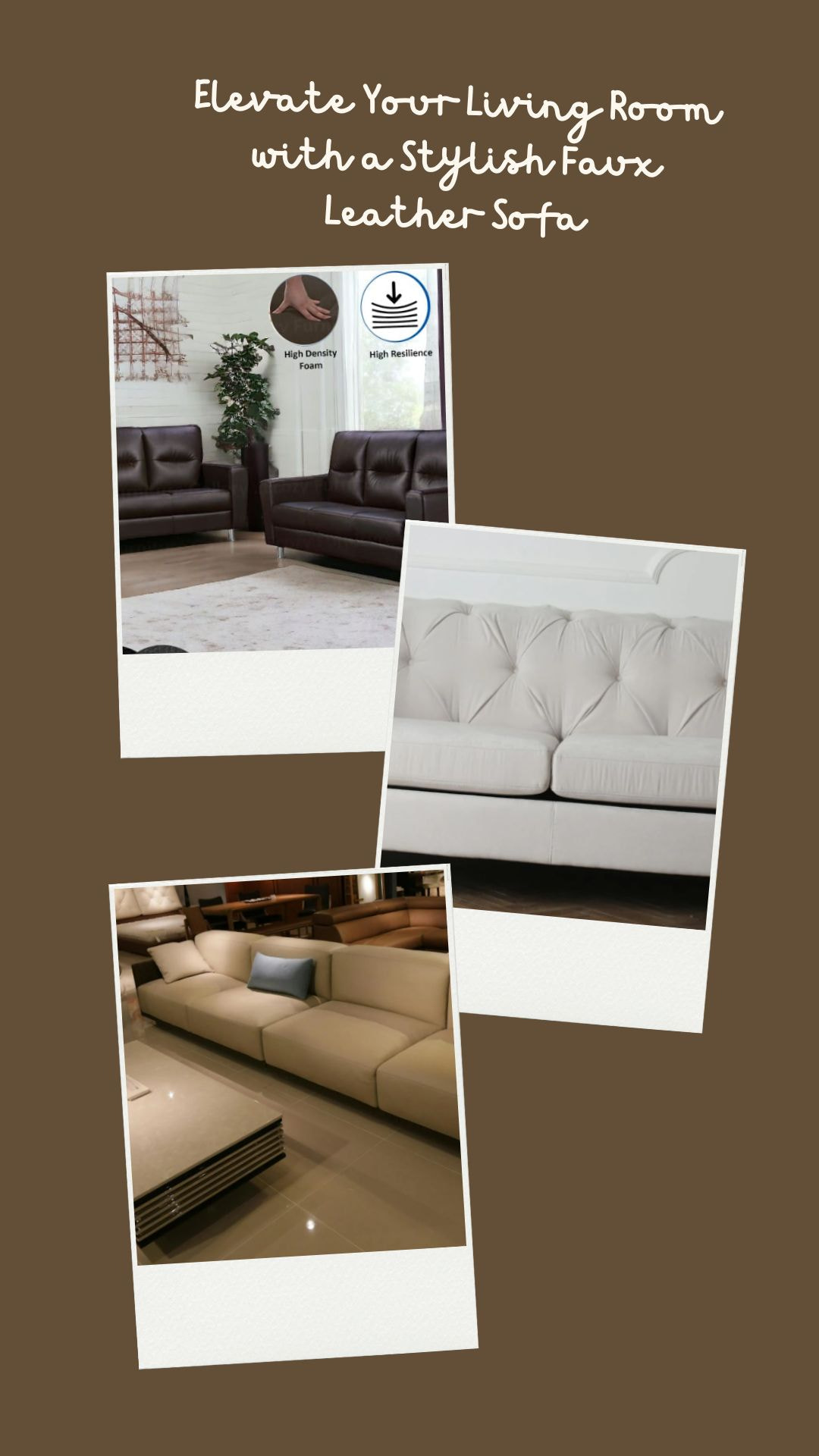 Elevate Your Living Room with a Stylish Faux Leather Sofa