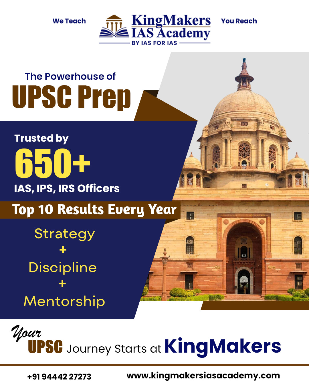 Crack UPSC with Confidence at KingMakers IAS Academy – Trusted by 650+ Officers!