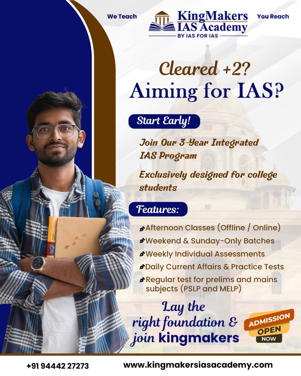 UPSC Coaching for College Students – 3-Year Integrated Program