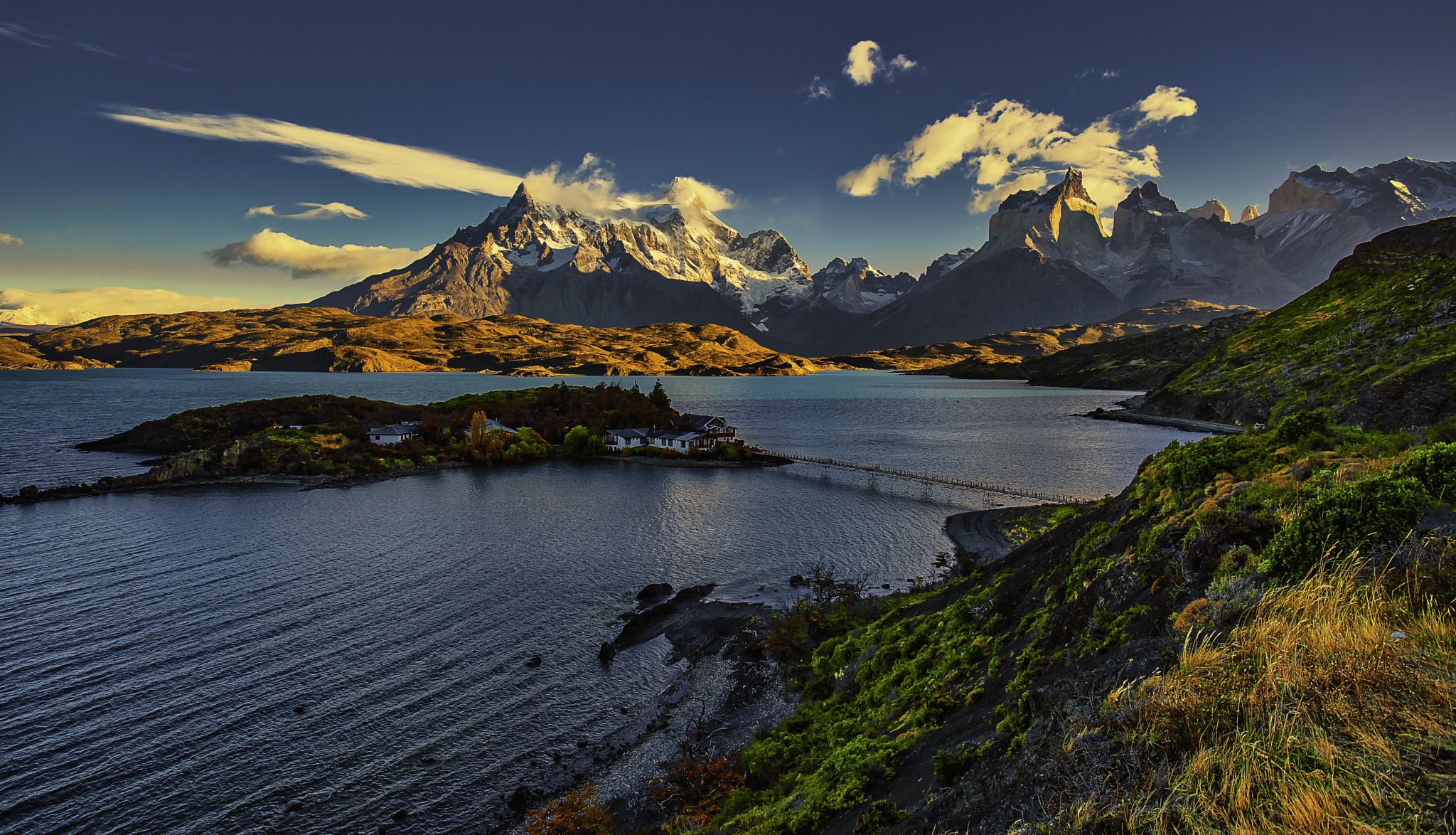 Patagonia, Lago Pehoe, Chile, Torres Del Paine, Fall Colors, 巴塔哥尼亚, 智利, 托雷斯德尔潘恩国家公园
