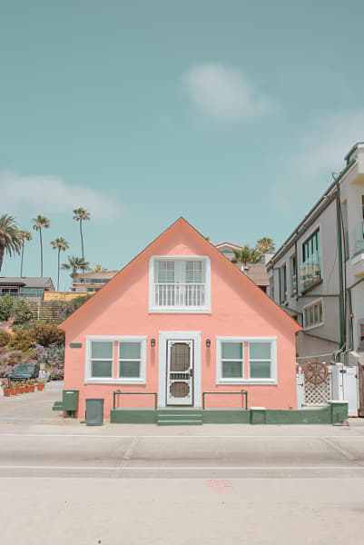 Pastel Pink House in Oceanside