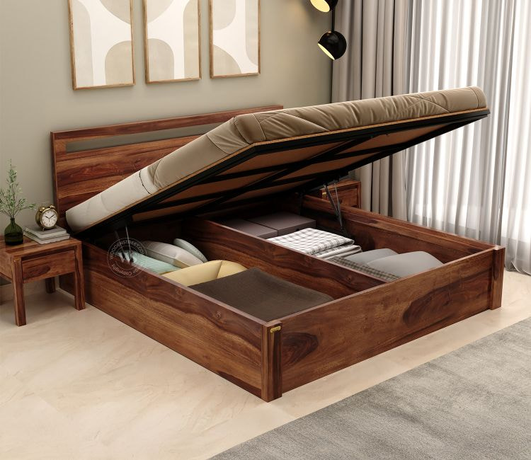 Wooden Street Queen Size Beds with Storage – Smart & Stylish