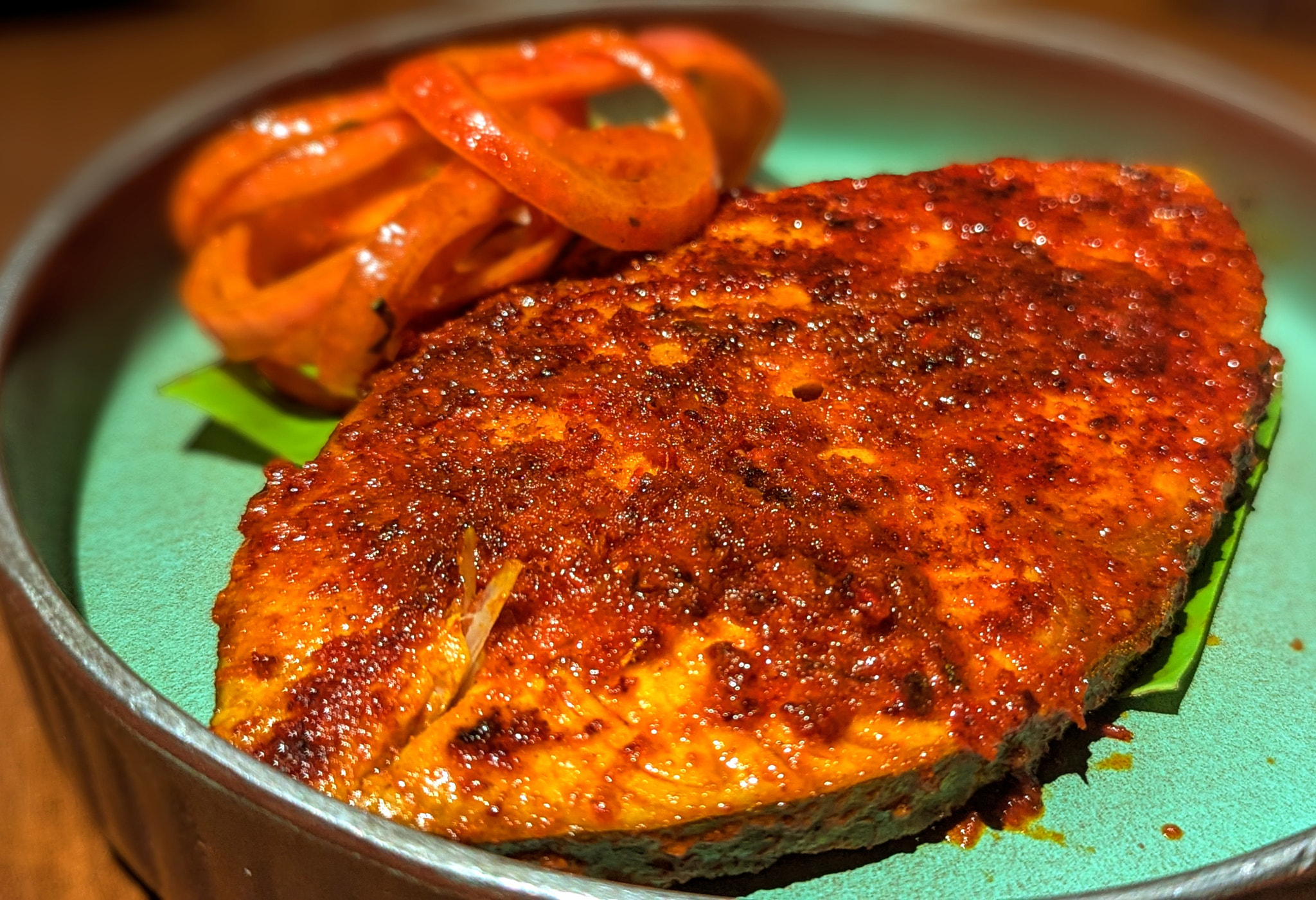 King Fish Fry or Seer Fish Fry, restaurant menu style photography