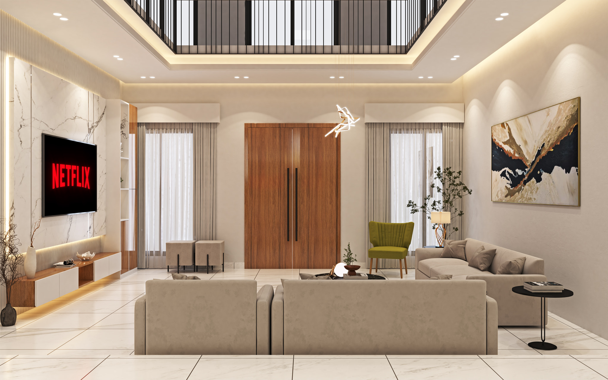 Interior Living and Dining room design