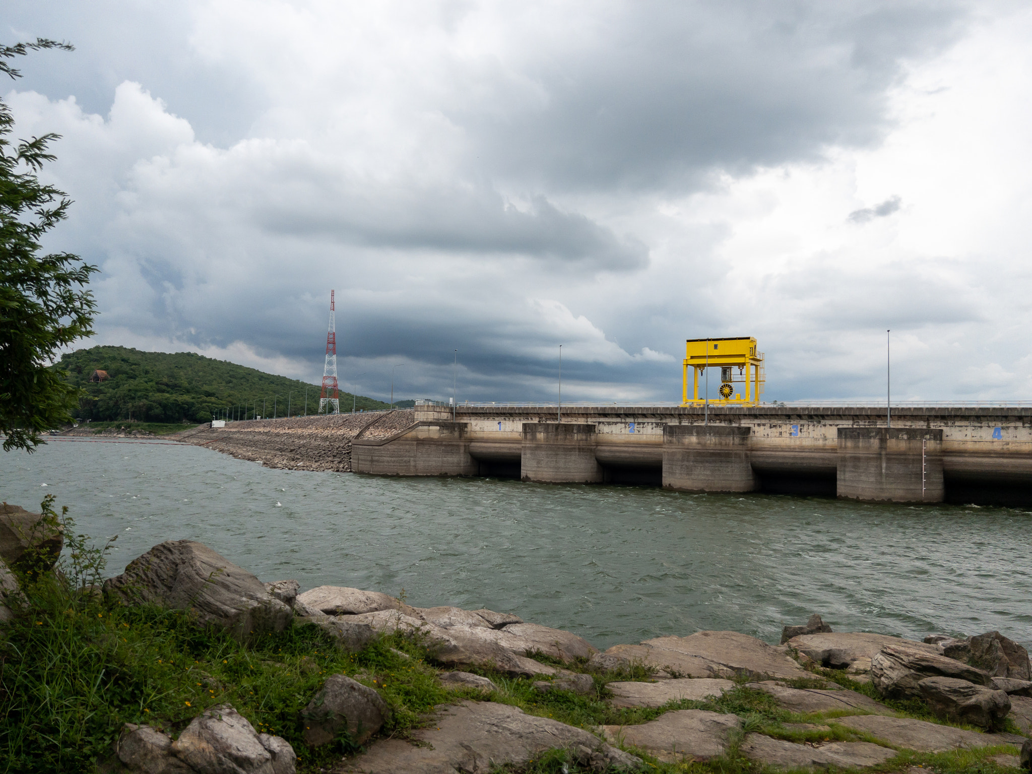 Impressive Dam with Spillway for Power and Irrigation.