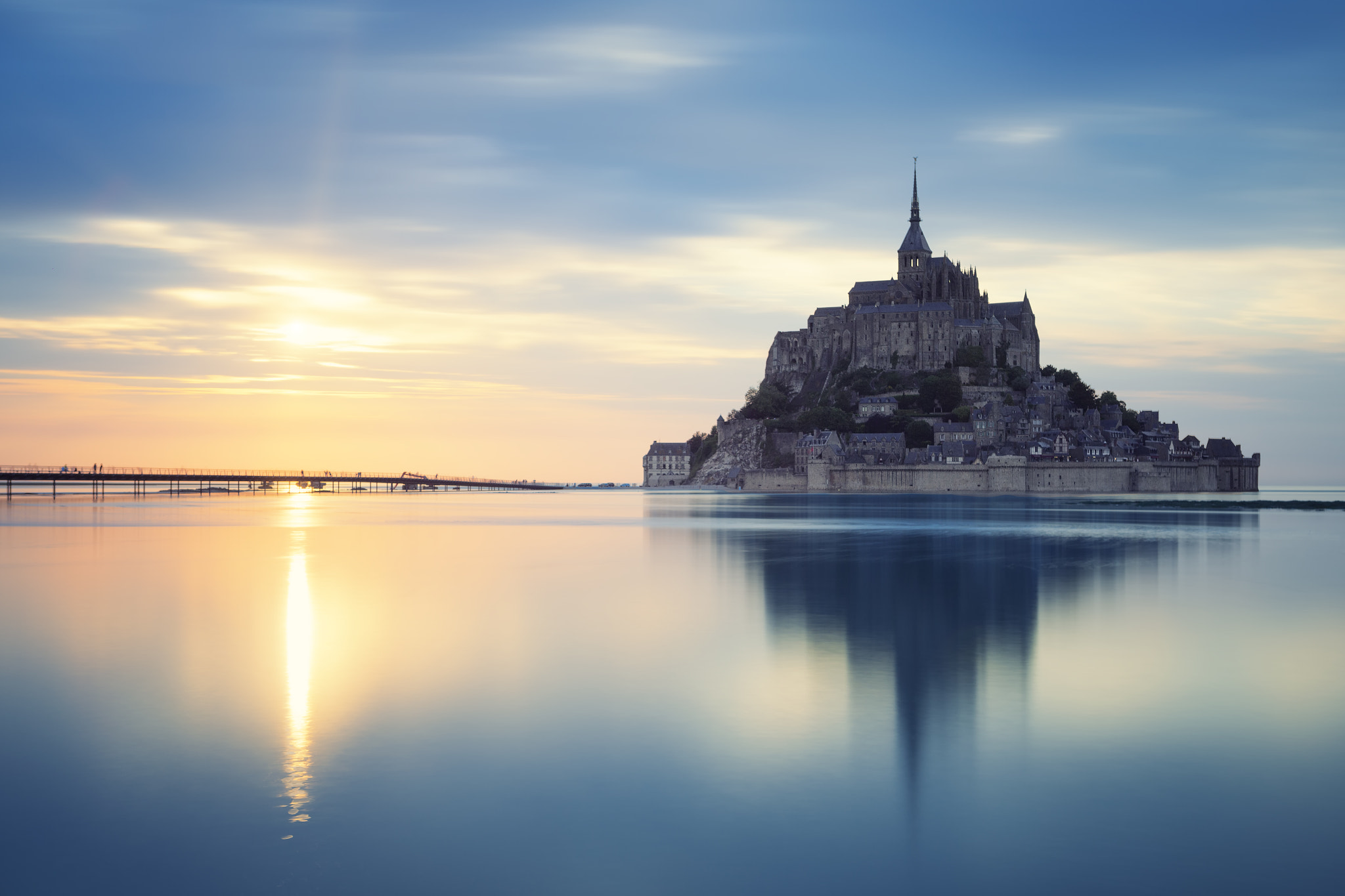 Mont-Saint-Michel at sunset