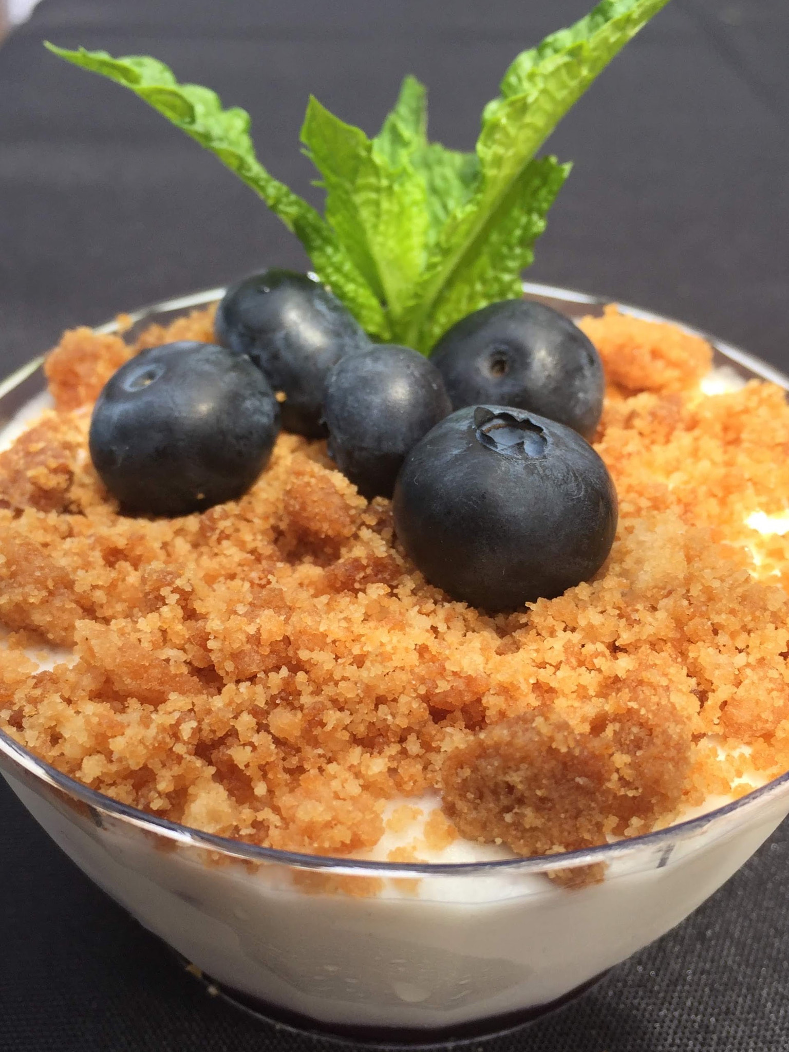 Blueberry Streusel Coconut Lime  Mousse