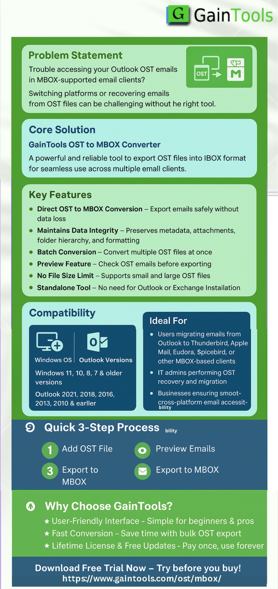GainTools OST to MBOX Converter – Smooth OST to MBOX Migration