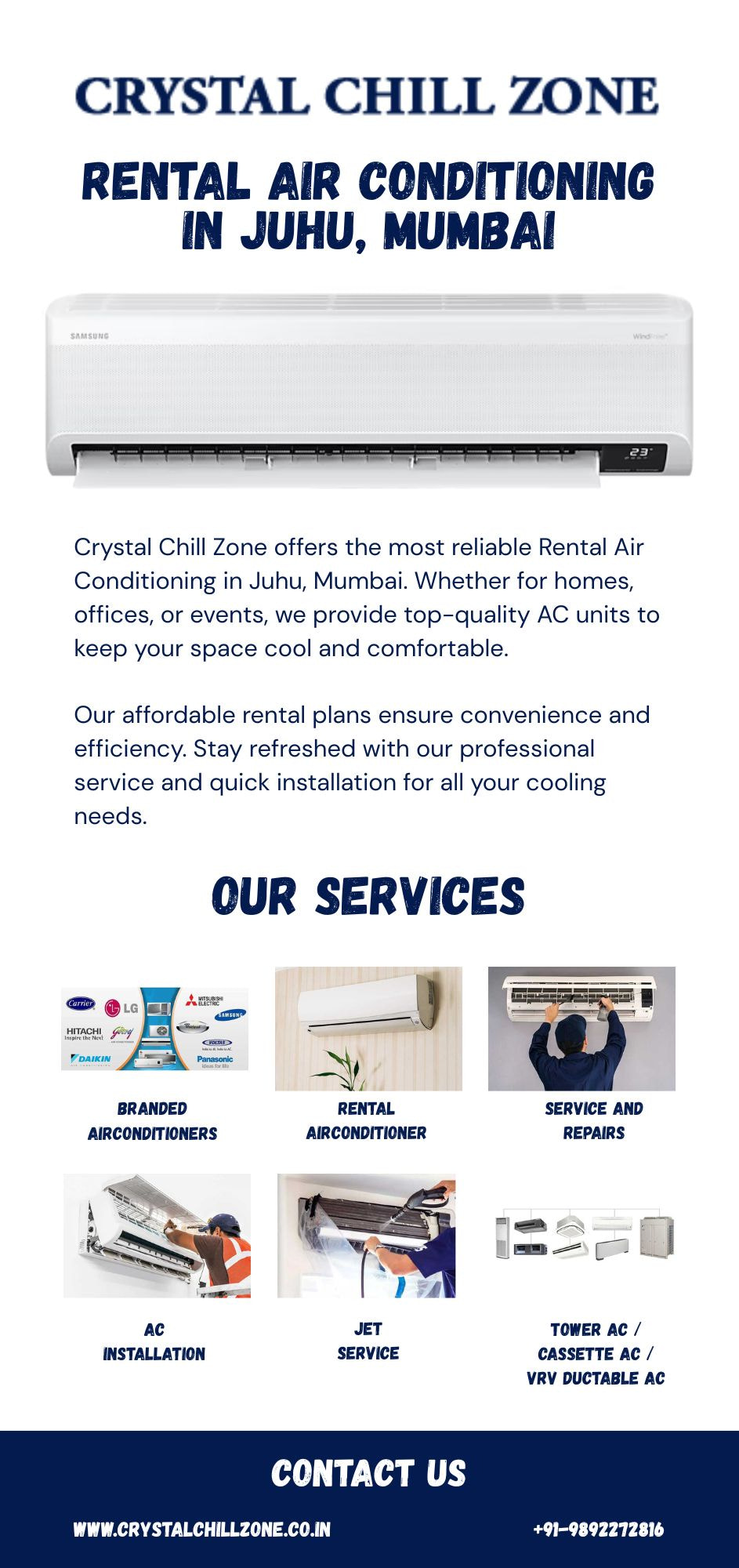 Rental Air Conditioning in Juhu, Mumbai - Crystal Chill Zone