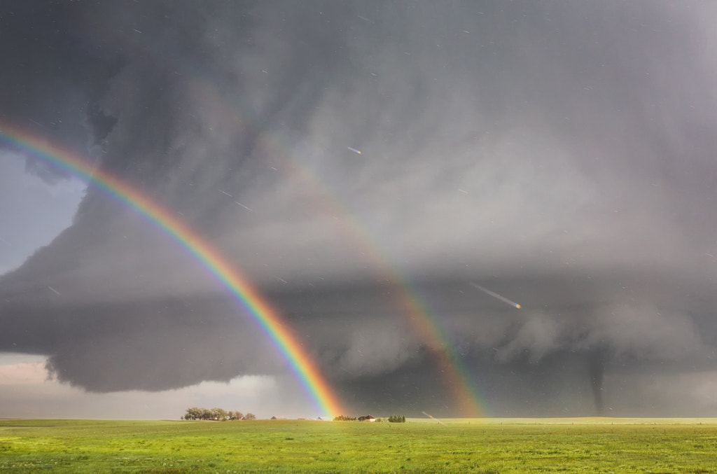 Double Rainbow with Tornado by Kelly DeLay on 500px.com