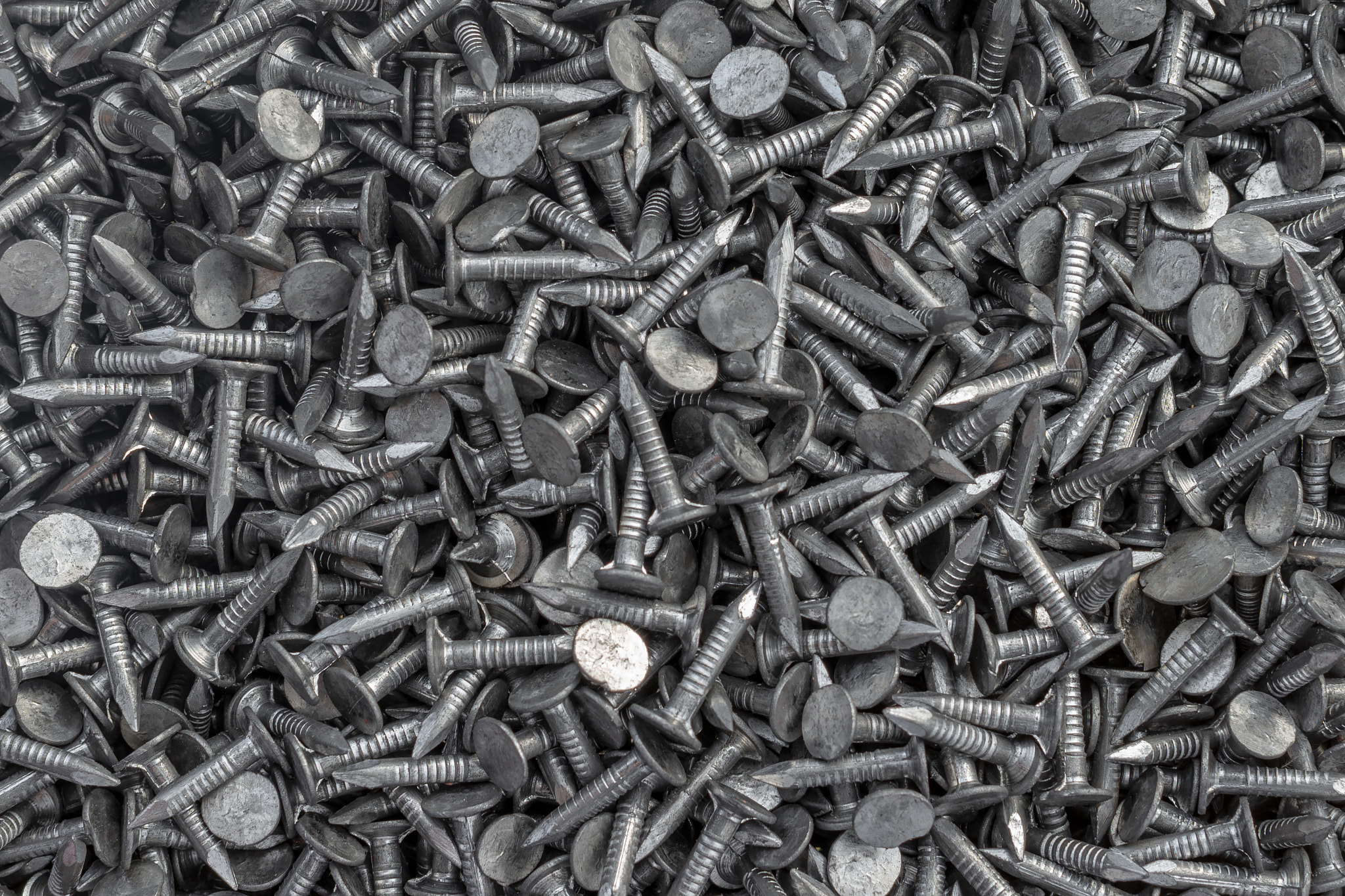 Galvanised Clout Nails Background Texture
